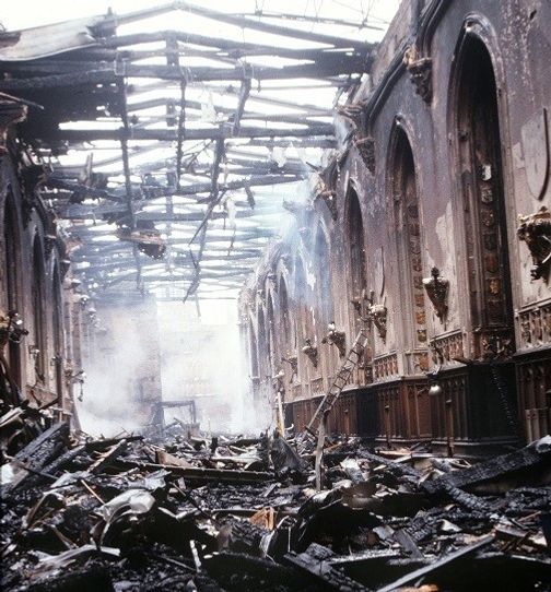 Salón San Jorge después del Incendio