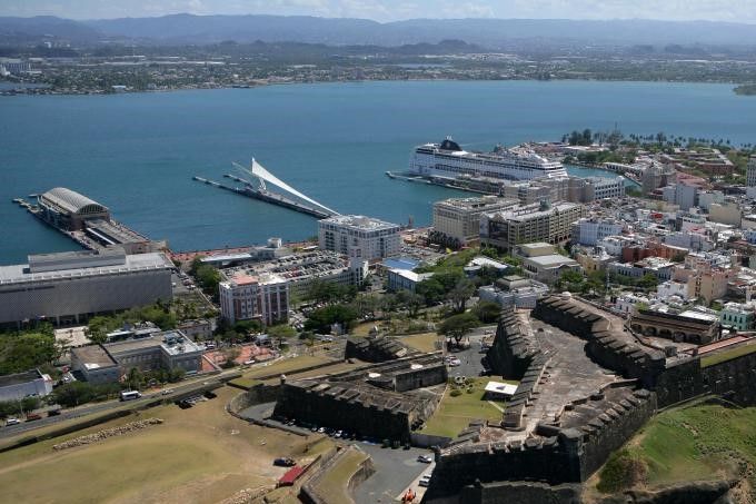 Vista Aérea Fortaleza San Cristóbal en San Juan, Puerto Rico