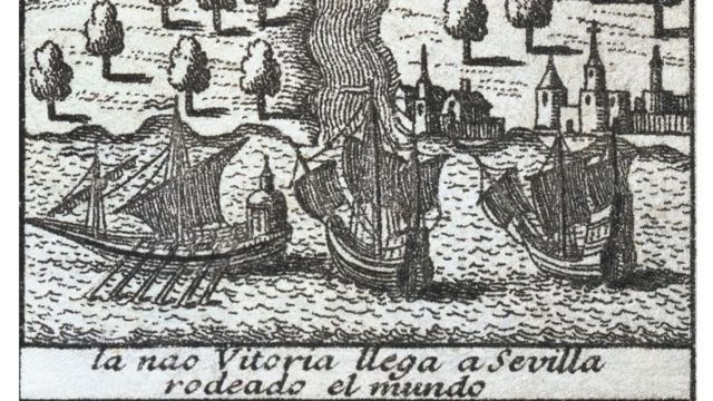 La llegada de la nave Victoria a Sevilla en 1522 fue un hito en la historia de la navegación, pero también un indicio de que había que encontrar otras rutas hacia Asia.
FUENTE DE LA IMAGEN, GETTY IMAGES

