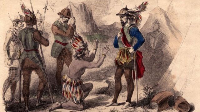 El inca Atahualpa fue asesinado por los conquistadores pese a que pagó un gran rescate por su liberación.
FUENTE DE LA IMAGEN, GETTY IMAGES

