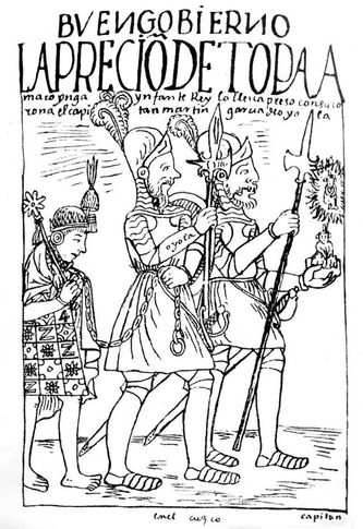 El peruano Felipe Guamán Poma de Ayala intentó enviar al rey de España en el siglo XVII sus crónicas que denunciaban la mala situación de los indígenas en el virreinato.
FUENTE DE LA IMAGEN, GETTY IMAGES
