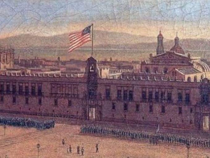 El día que la bandera de Estados Unidos ondeó en la Capital de México