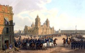 El ejercito Norteamericano en el Zócalo de la Ciudad de México